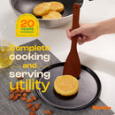 Riveira Colheres de cozinha de bambu com 6 peças – Conjunto de utensílios de cozinha de madeira com colheres de madeira para cozinhar e espátulas, conjuntos de utensílios de madeira – Conjunto de