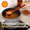 Riveira Colheres de cozinha de bambu com 6 peças – Conjunto de utensílios de cozinha de madeira com colheres de madeira para cozinhar e espátulas, conjuntos de utensílios de madeira – Conjunto de