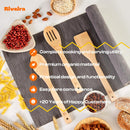Riveira Colheres de cozinha de bambu com 6 peças – Conjunto de utensílios de cozinha de madeira com colheres de madeira para cozinhar e espátulas, conjuntos de utensílios de madeira – Conjunto de