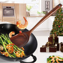 Espátula wok grande de madeira