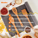 Riveira Colheres de cozinha de bambu com 6 peças – Conjunto de utensílios de cozinha de madeira com colheres de madeira para cozinhar e espátulas, conjuntos de utensílios de madeira – Conjunto de