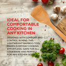 Espátula de bambu para fritar e utensílio de cozinha, 33 cm