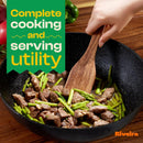 Riveira Colheres de cozinha de bambu com 6 peças – Conjunto de utensílios de cozinha de madeira com colheres de madeira para cozinhar e espátulas, conjuntos de utensílios de madeira – Conjunto de