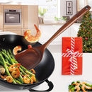 Espátula wok grande de madeira