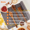 Riveira Colheres de cozinha de bambu com 6 peças – Conjunto de utensílios de cozinha de madeira com colheres de madeira para cozinhar e espátulas, conjuntos de utensílios de madeira – Conjunto de