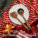 Espátula wok grande de madeira