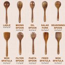 Espátula wok grande de madeira