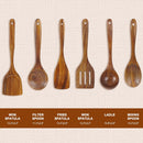 Espátula wok grande de madeira