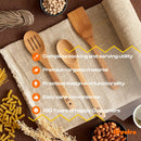 Riveira Colheres de cozinha de bambu com 6 peças – Conjunto de utensílios de cozinha de madeira com colheres de madeira para cozinhar e espátulas, conjuntos de utensílios de madeira – Conjunto de