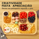 Khinya: Petisqueira com Tampa e 6 Compartimentos