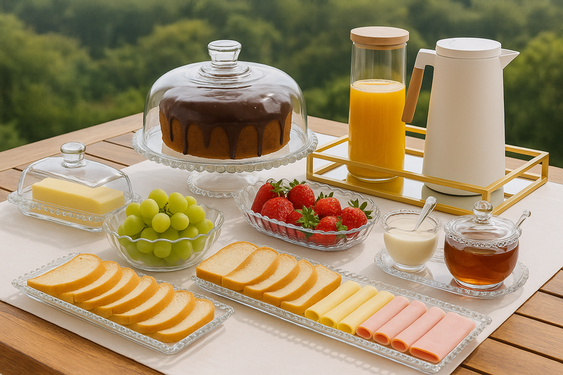 Kit Café da Manhã Imperial – 11 Peças para uma Mesa Elegante e Memorável