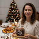 Cúpula Natalina de Bambu e Vidro – Porta Panetone Elegance - Somente hoje