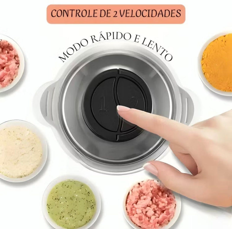Picador de Alimentos Elétrico – Triturador Potente 110/220V