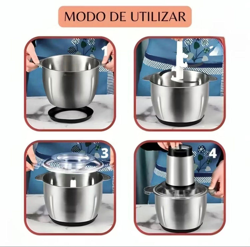 Picador de Alimentos Elétrico – Triturador Potente 110/220V